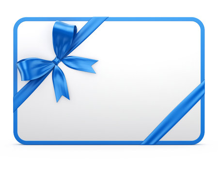 Gift Card with Blue Gift Bow