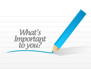whats important to you message illustration