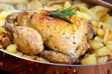 Backed chicken with potatoes