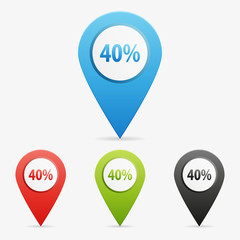 Vector 40 percent pointers