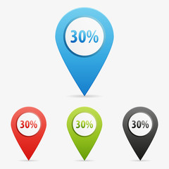 Vector 30 percent pointers