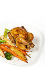 Roasted chicken and vegetables