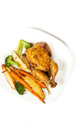 Roasted chicken and vegetables
