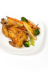 Roasted chicken and vegetables