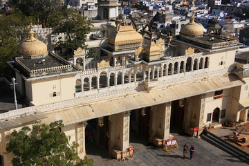 Main gate of City Palace complex, Udaipur, Rajasthan, India