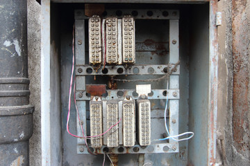 Fototapeta na wymiar old electrical panel