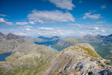 View from a peak in Northern Norway