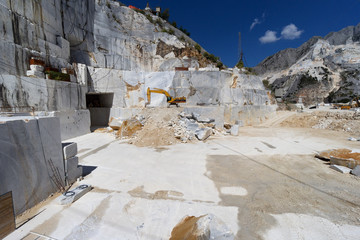 quarry of white marble in Carrara, Tuscany, Italy