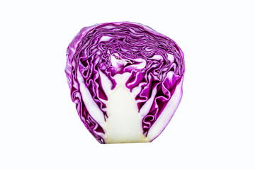 Fototapeta premium Red cabbage on a white background