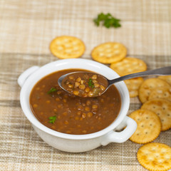 Lentil soup with vegetables