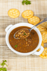 Lentil soup with vegetables