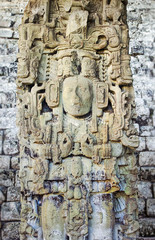 Ancient Maya Statue at Copan, Honduras