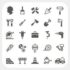 Construction icons set