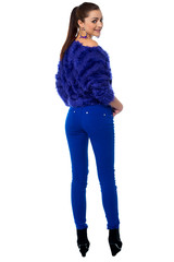 Stylish young model looking back