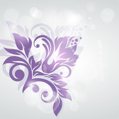 Abstract floral design. Vector illustration.