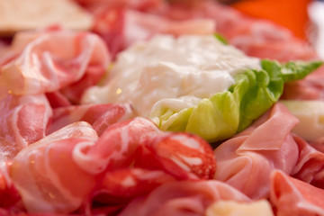 Italian prosciutto and salame