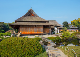 Obraz premium Enyo-tei House at Koraku-en garden in Okayama