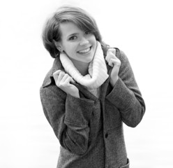 portrait of beautiful red-haired brunette