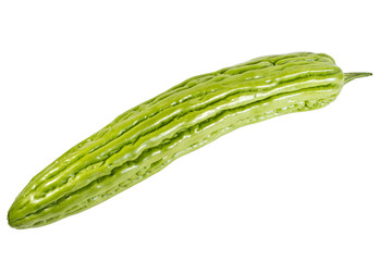 Bitter melon on white background