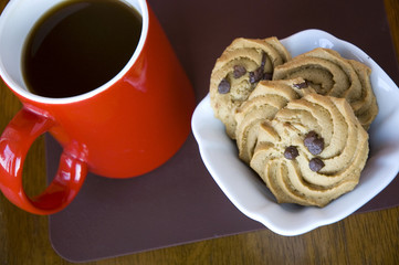 cookies and red cup coffee
