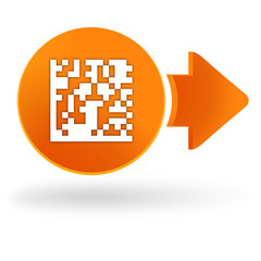 flash code sur symbole web orange - obrazy, fototapety, plakaty