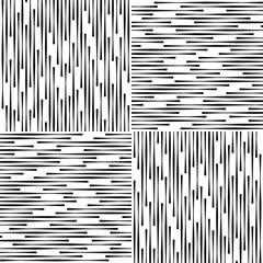 Black and White Abstract Geometric Vector Seamless Pattern Backg