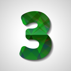 Fototapeta premium abstract illustration, number collection - 3