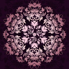 Lace Invitation card with abstract floral background. Greeting c