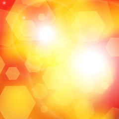 abstract background with orange sun rays