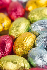 Chocolate eggs background