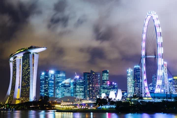 Foto auf Alu-Dibond Urban city in Singapore © leungchopan