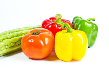 fresh vegetable isolated on white background