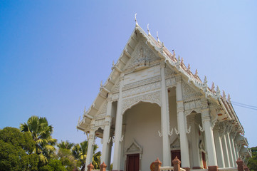 white buddha temple in Thailand