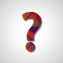 Abstract question mark, style illustration