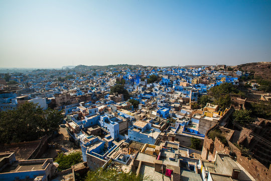 View of Jodhpur, The Blue City, Rajasthan, India 