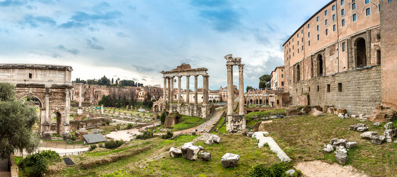 Roman ruins in Rome.
