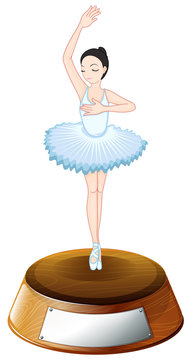 A ballet dancer trophy with an empty template