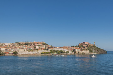 Fototapeta na wymiar Portoferraio, Festung Star, Altstadt, Wyspa Elba, Italien