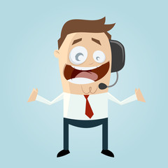 support callcenter headset freundlich mann