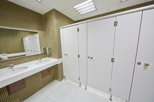 Toilet room in modern busines center