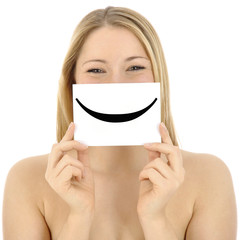 Frau mit Smiley 