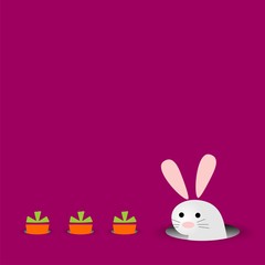 conejito con zanahorias