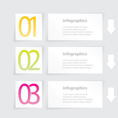 Modern flat  infographics or numbered banners