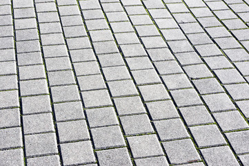 floor tiles of granite paving stones