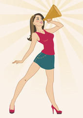Woman with Megaphone