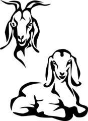 Deurstickers boer goat © bokononist