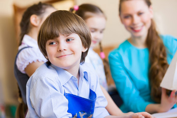 Children drawing and painting