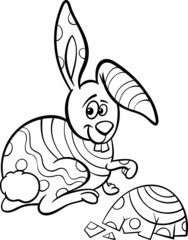 easter bunny cartoon coloring page
