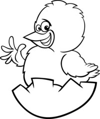 easter chicken cartoon coloring page
