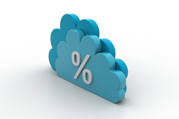 Percentage sign in cloud